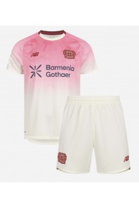 Fotbalové Dres Bayer Leverkusen Dětské Venkovní Oblečení 2025-26 Krátký Rukáv (+ trenýrky)